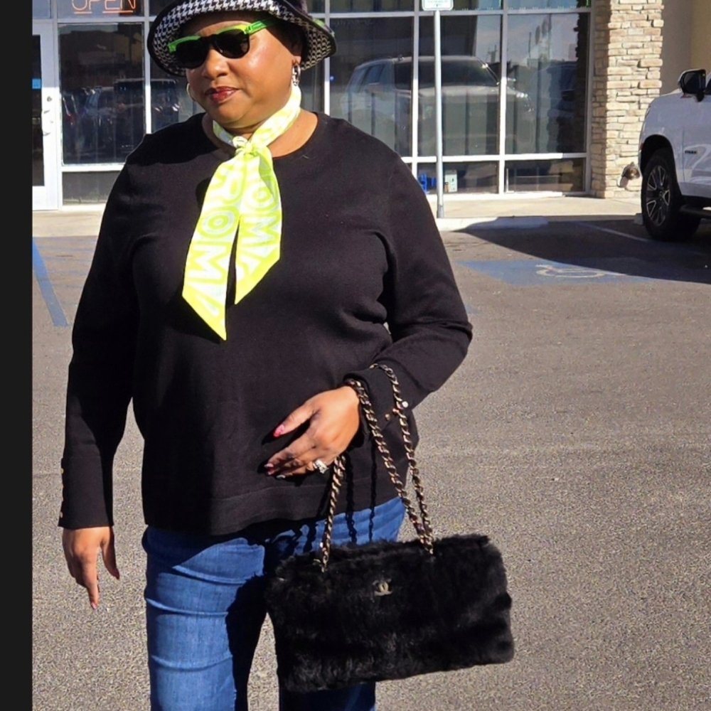 Chanel rabbit fur bag silver cc - Picture 6 of 6